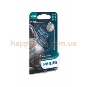 Лампа накала Philips W5W X-treme Vision Pro150 +150% 12V W2.1X9.5d 12961XVPB2
